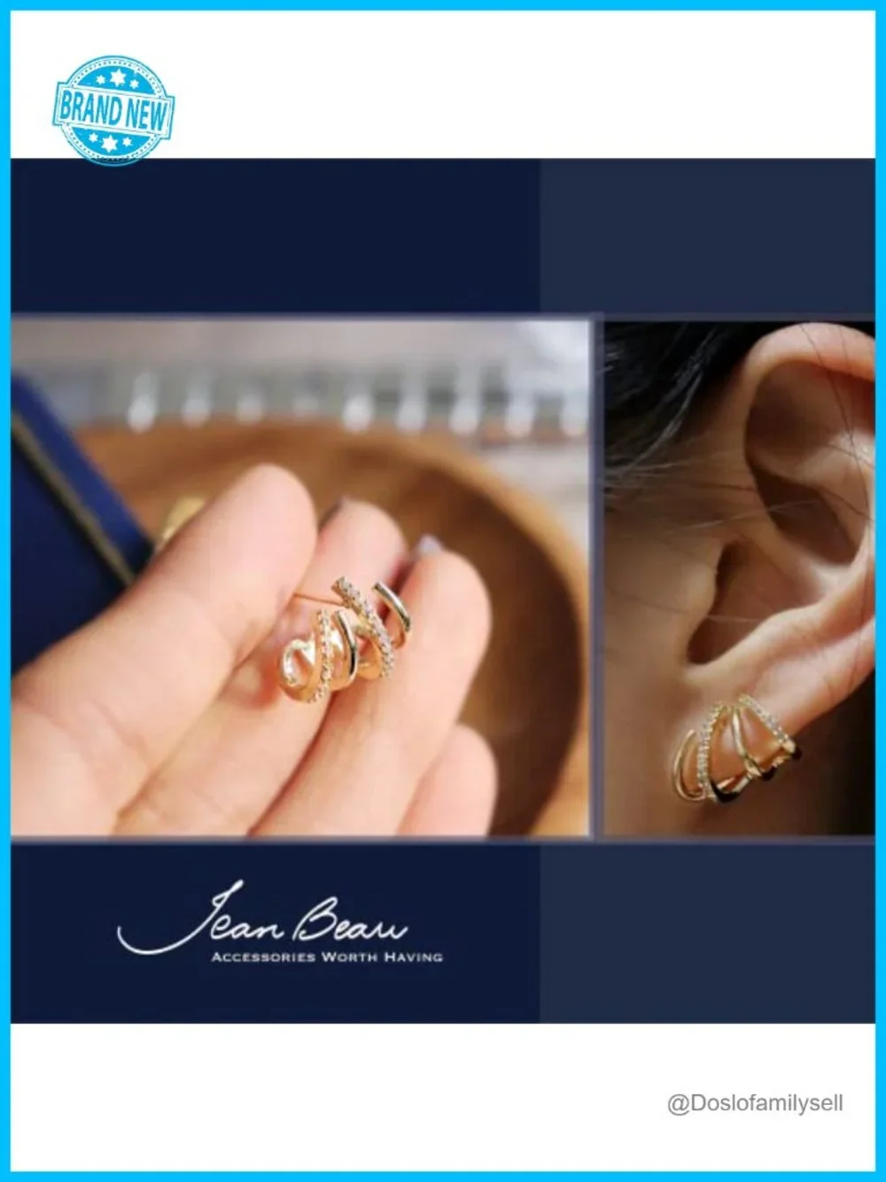 Dainty Cubic Zirconia Leaf Gold Ear Cuff Earrings for Women Trendy Rhinestone